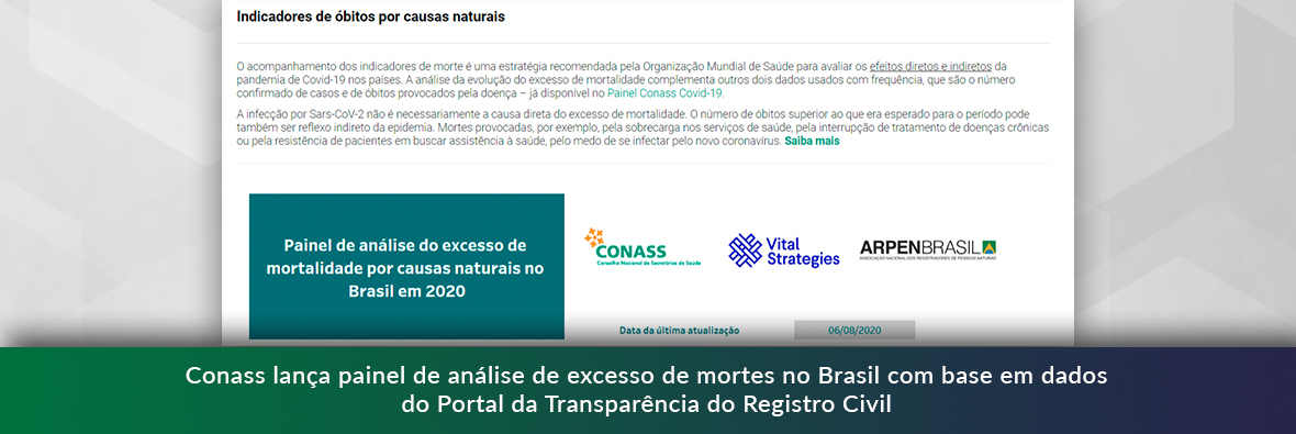 Painel de análise do excesso de mortalidade por causas naturais no